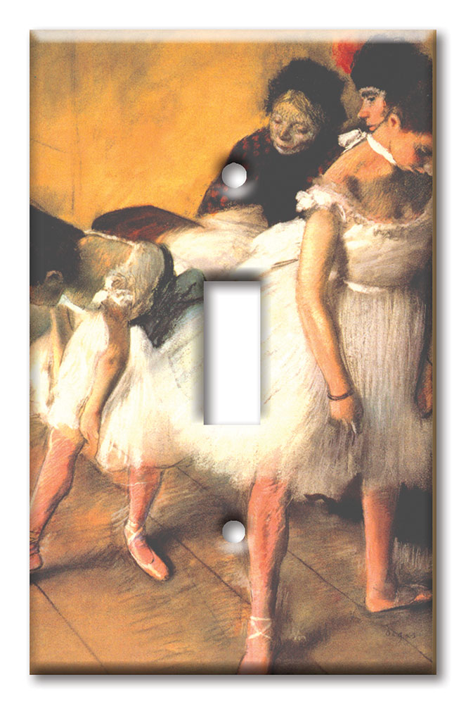 Art Plates - Decorative OVERSIZED Wall Plate - Outlet Cover - Degas: Dance Examination