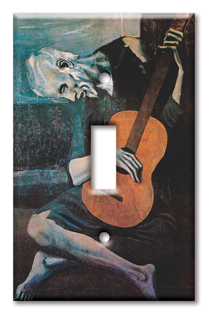 Art Plates - Decorative OVERSIZED Switch Plates & Outlet Covers - Picasso: The Old Guitarist