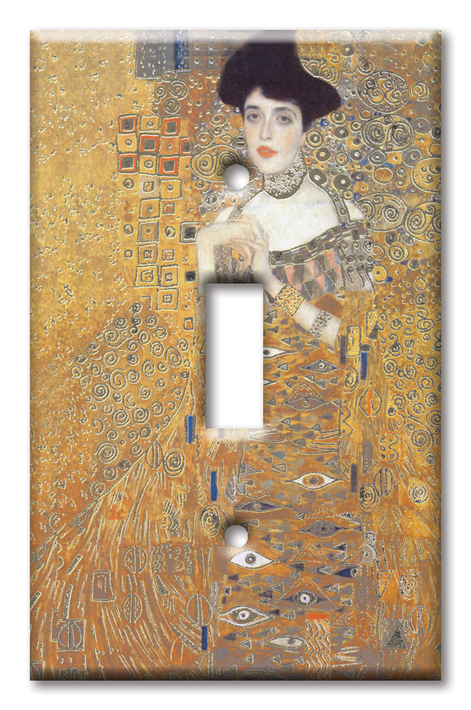 Art Plates - Decorative OVERSIZED Wall Plate - Outlet Cover - Klimt: Adele Bloch