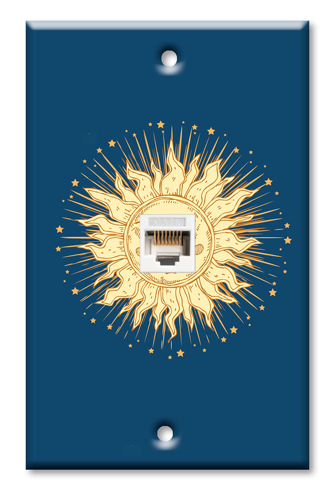 Golden Sun with Blue Background - #3066