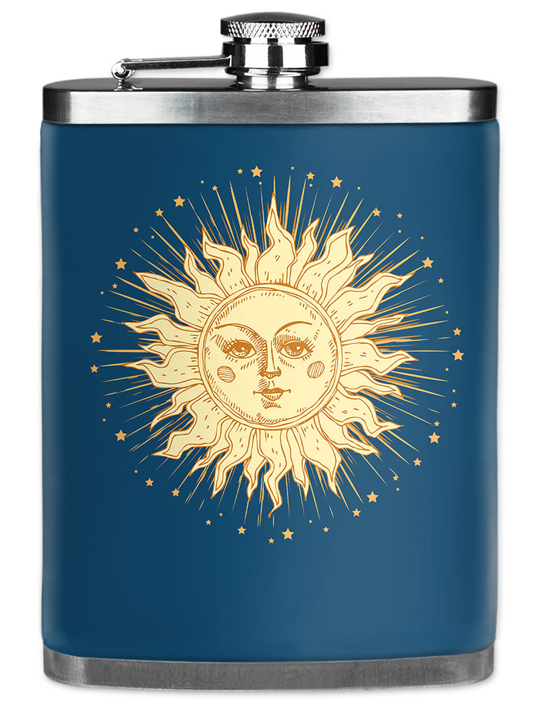 Golden Sun with Blue Background - #3066