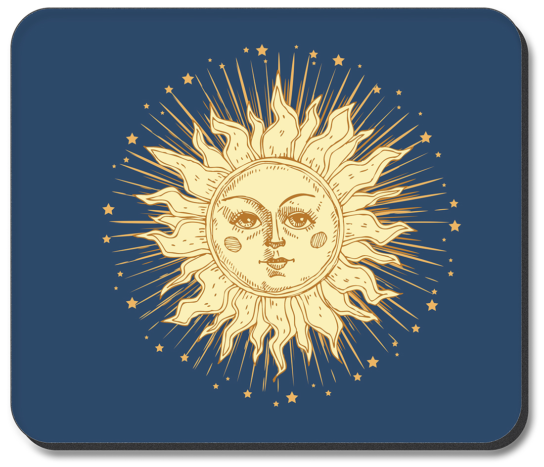 Golden Sun with Blue Background - #3066
