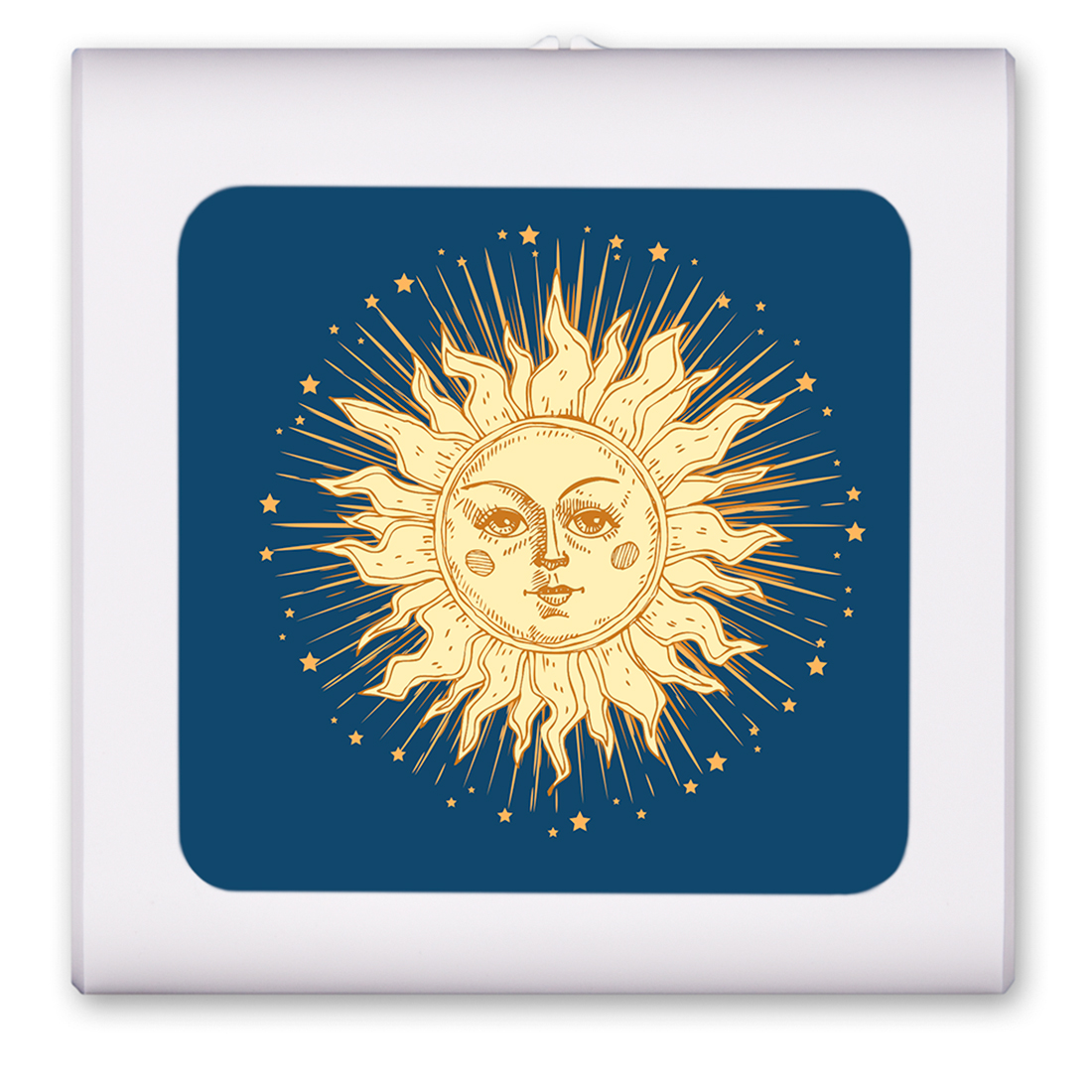 Golden Sun with Blue Background - #3066