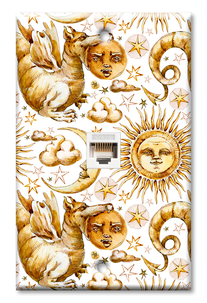 Golden Moon, Sun and Dragon - #3069