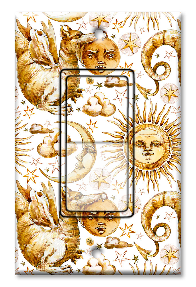 Golden Moon, Sun and Dragon - #3069