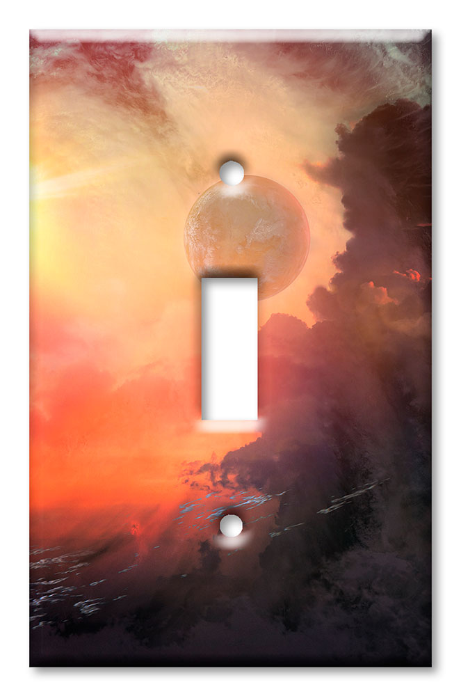 Art Plates - Decorative OVERSIZED Switch Plate - Outlet Cover - Space from the Heavens