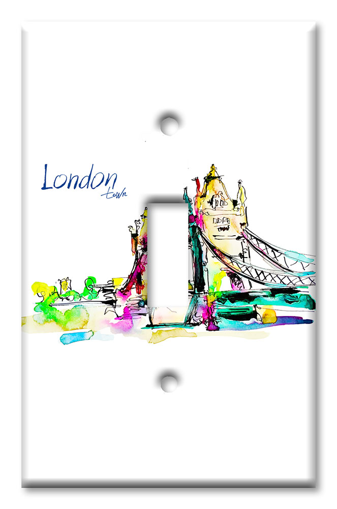 Art Plates - Decorative OVERSIZED Switch Plates & Outlet Covers - London Town