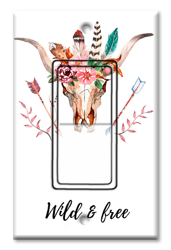 Wild and Free Skull - #3096