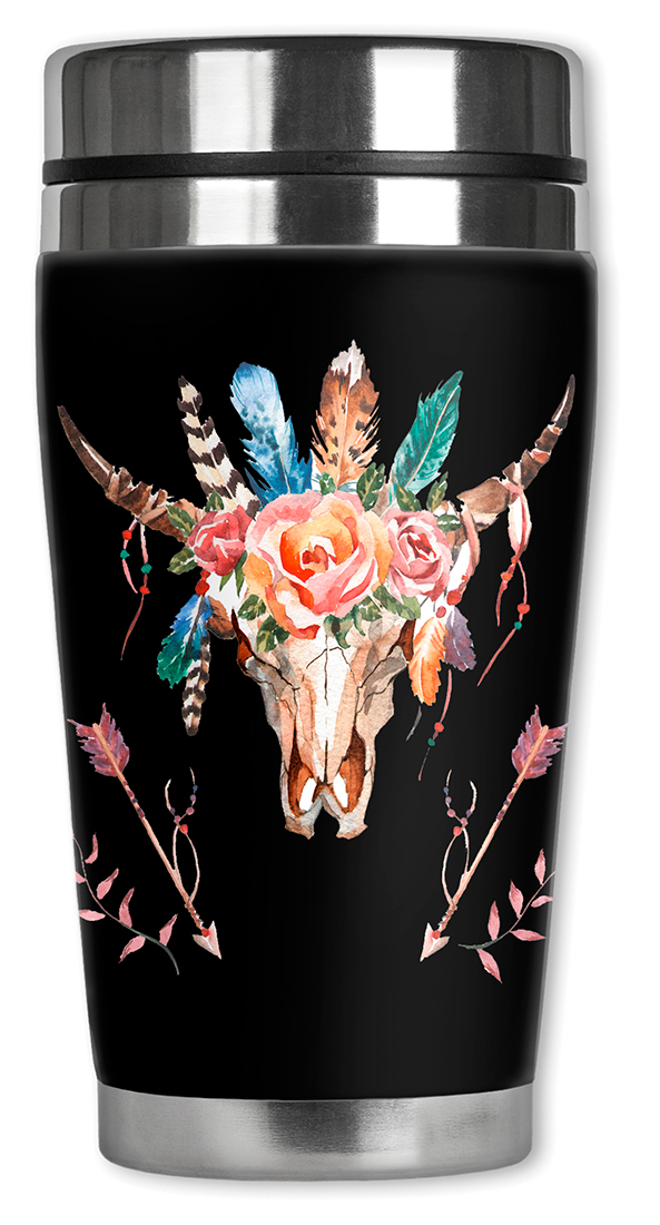 Bull Skull Flowers & Arrows - #3097