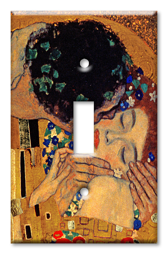 Art Plates - Decorative OVERSIZED Wall Plate - Outlet Cover - Klimt: The Kiss II