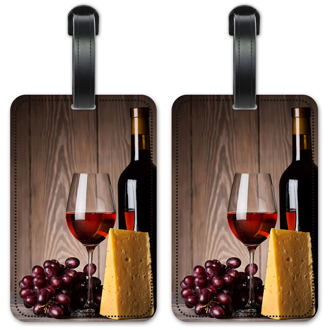 Glass of Red Wine & Cheese - #3109