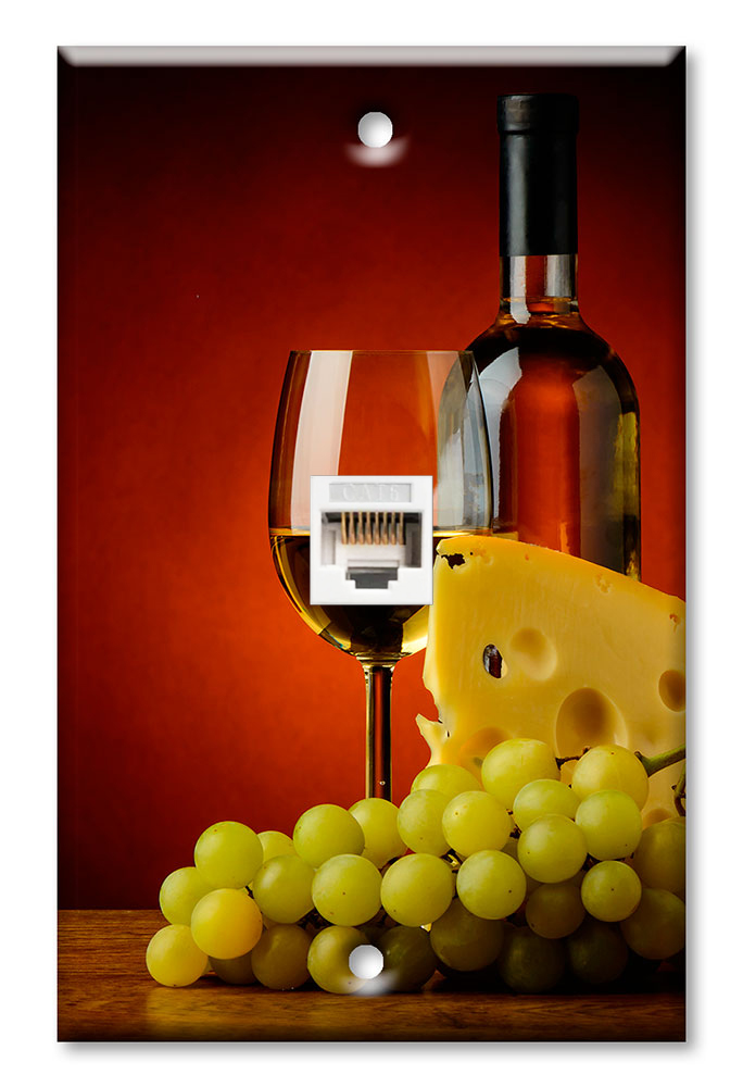 White Wine with Red Background - #3119