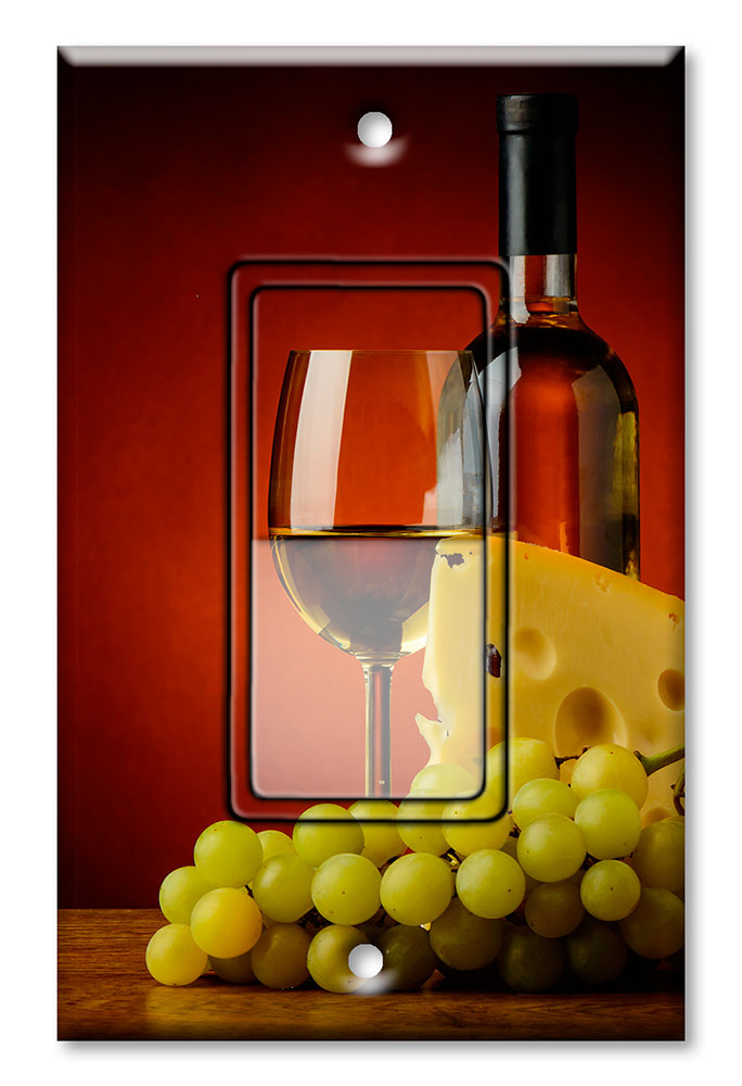 White Wine with Red Background - #3119