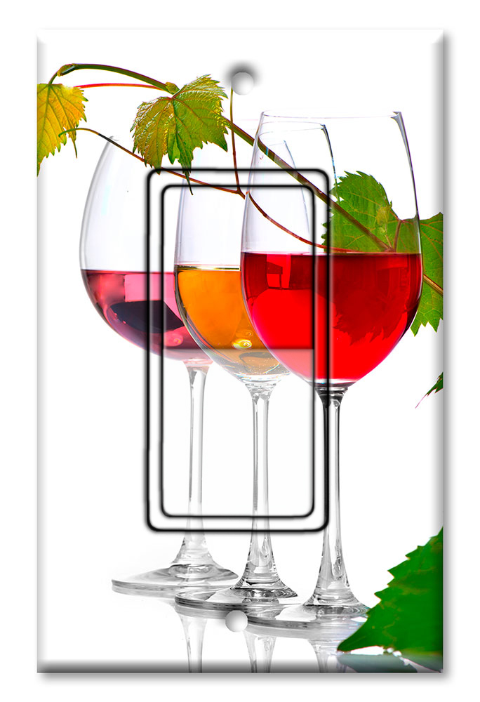 Wine Glasses on White Background - #3121