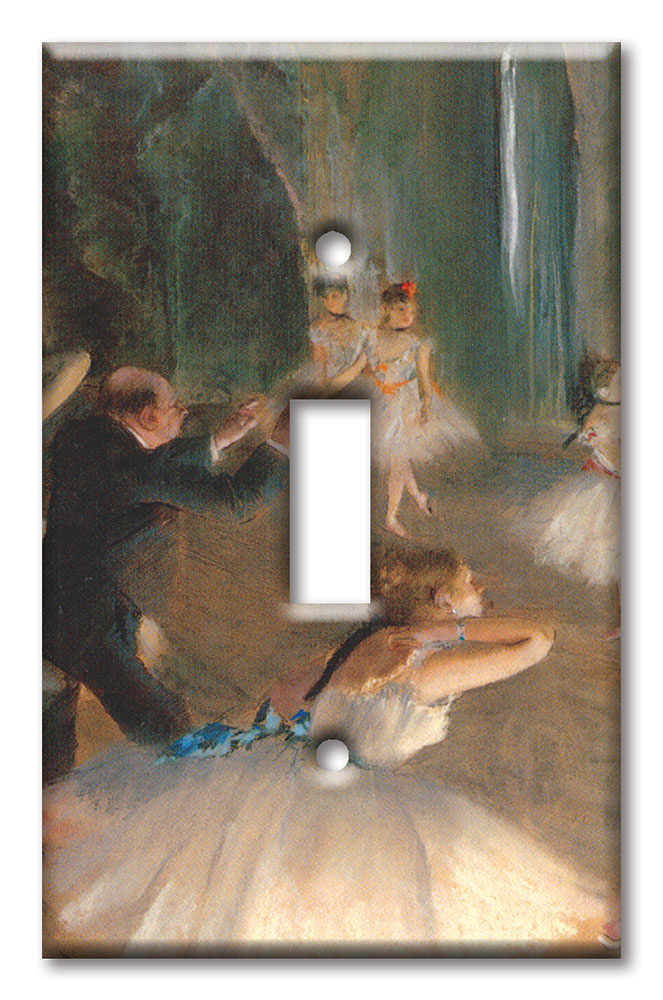 Art Plates - Decorative OVERSIZED Wall Plate - Outlet Cover - Degas: Rehearsal