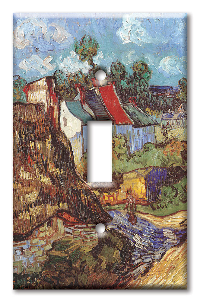 Art Plates - Decorative OVERSIZED Switch Plate - Outlet Cover - Van Gogh: Auvres
