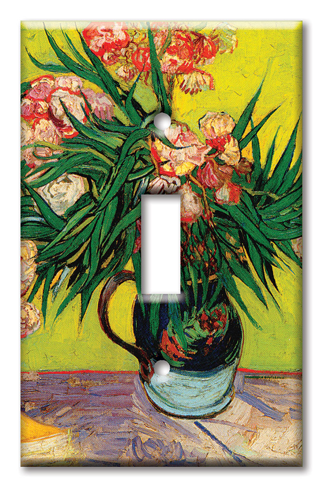 Art Plates - Decorative OVERSIZED Switch Plate - Outlet Cover - Van Gogh: Oleanders