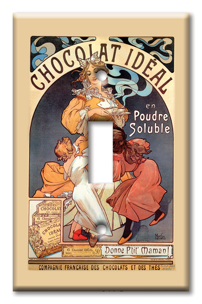 Art Plates - Decorative OVERSIZED Wall Plates & Outlet Covers - Chocolat Ideal