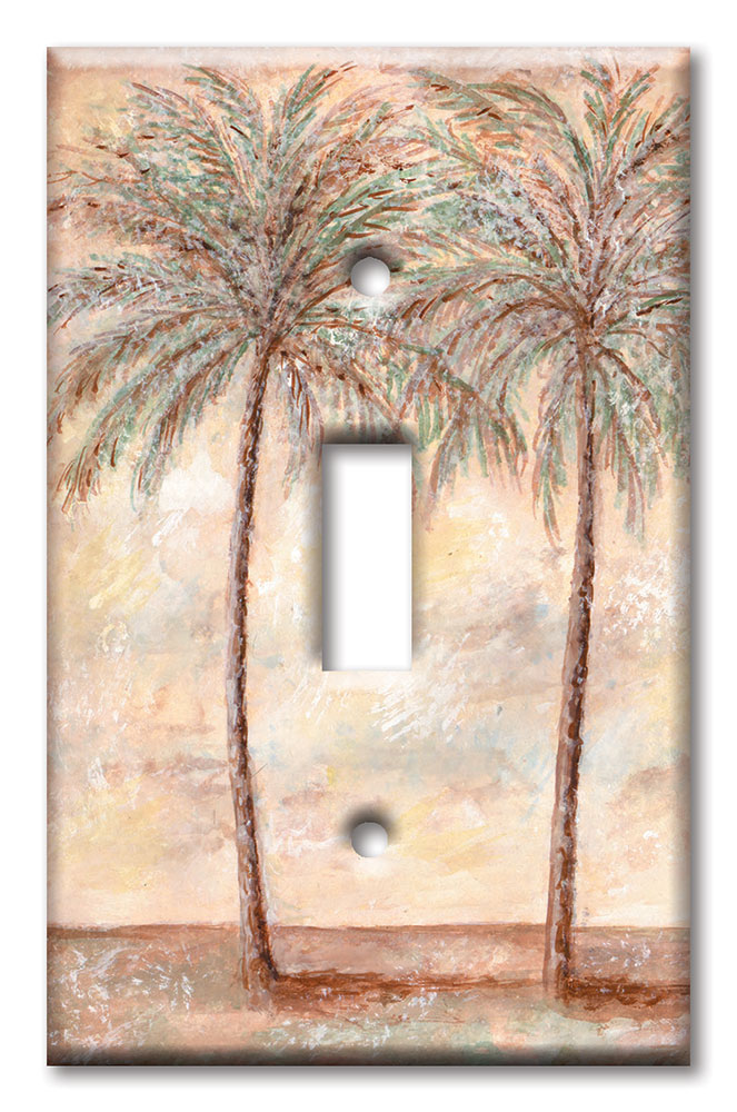 Art Plates - Decorative OVERSIZED Switch Plates & Outlet Covers - Palm Trees