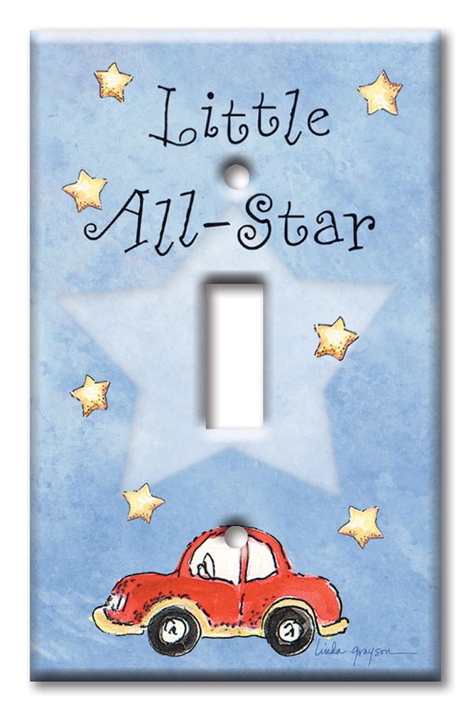 Art Plates - Decorative OVERSIZED Switch Plates & Outlet Covers - Little All Star