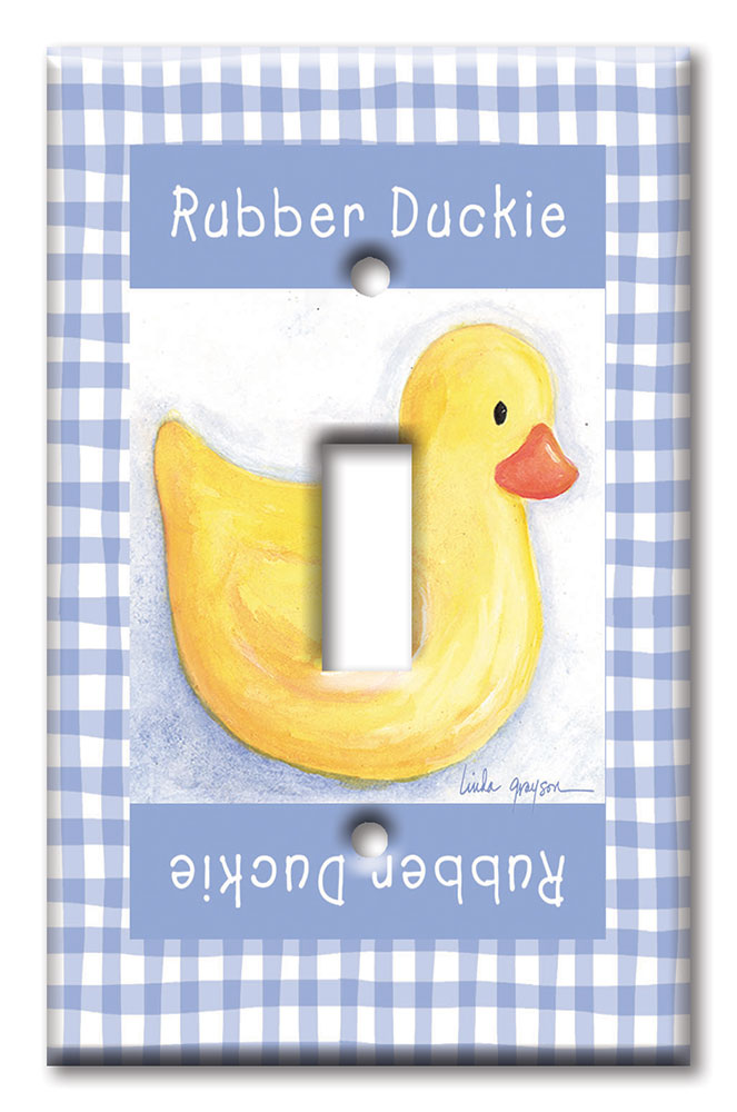 Art Plates - Decorative OVERSIZED Switch Plate - Outlet Cover - Rubber Ducky