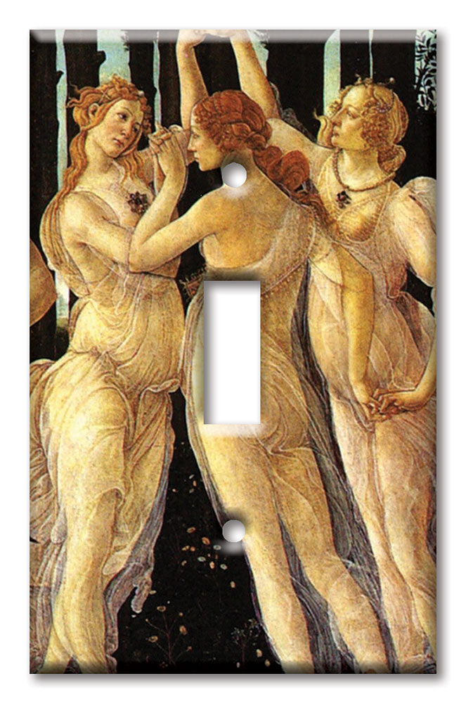 Art Plates - Decorative OVERSIZED Wall Plates & Outlet Covers - Botticelli: Spring