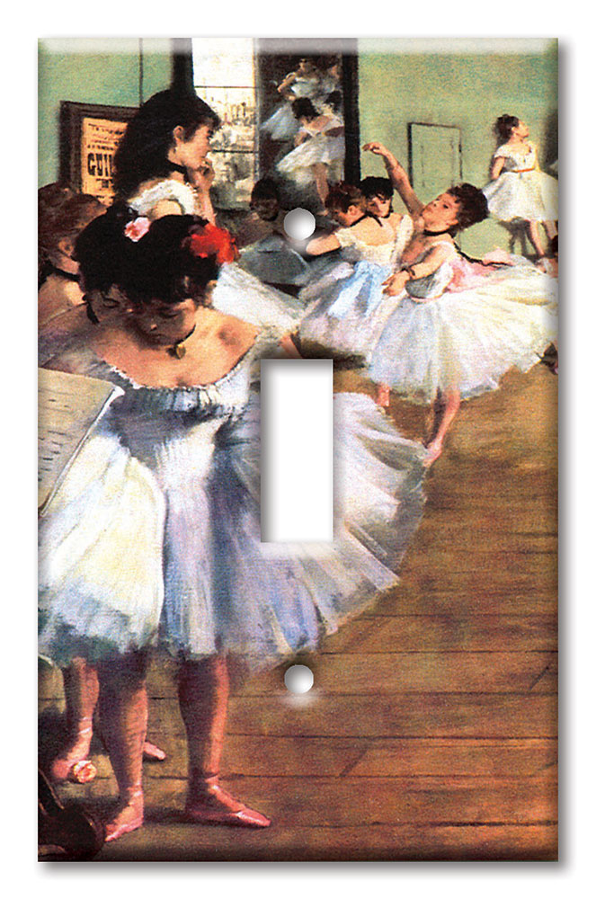 Art Plates - Decorative OVERSIZED Wall Plate - Outlet Cover - Degas: Dancing Class