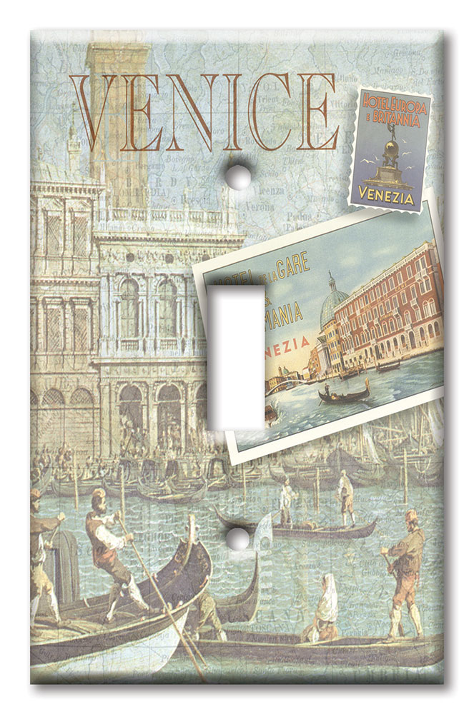 Art Plates - Decorative OVERSIZED Switch Plate - Outlet Cover - Venice