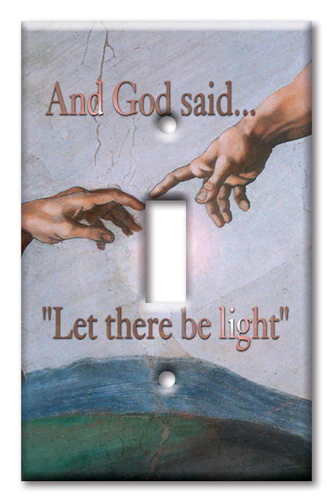 Art Plates - Decorative OVERSIZED Switch Plates & Outlet Covers - Michelangelo: God