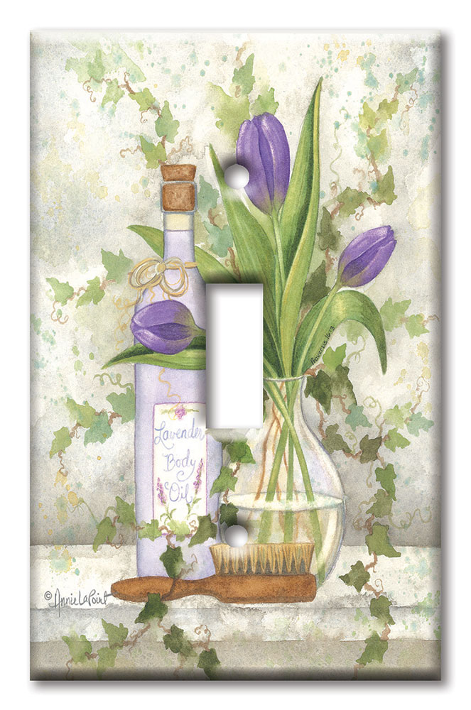 Art Plates - Decorative OVERSIZED Switch Plates & Outlet Covers - Lavender