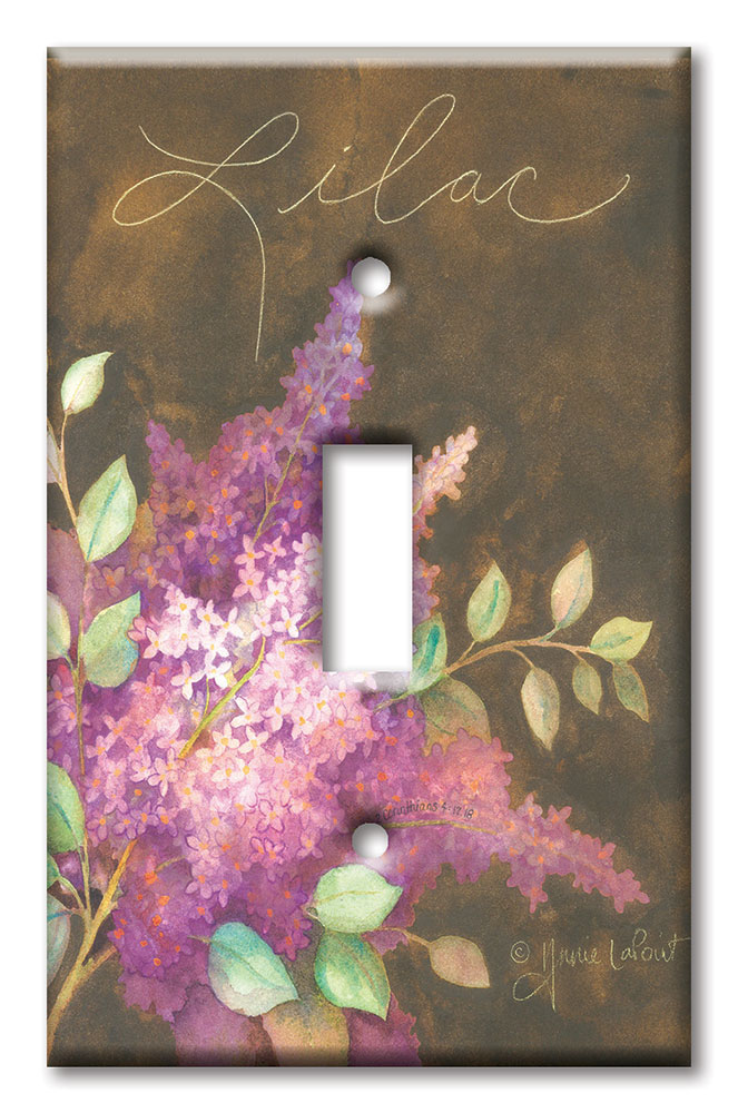 Art Plates - Decorative OVERSIZED Switch Plates & Outlet Covers - Lilac