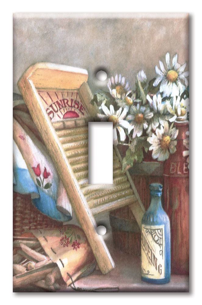 Art Plates - Decorative OVERSIZED Wall Plates & Outlet Covers - Clothes Pins