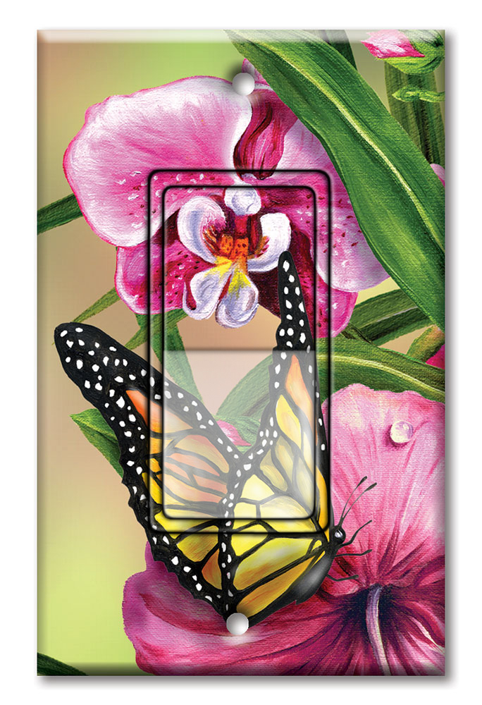 Monarch and Flowers - #454