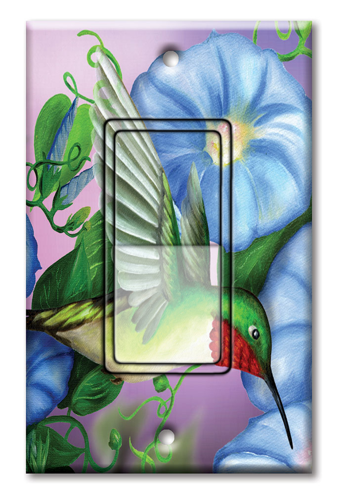Hummingbird and Flowers - #464