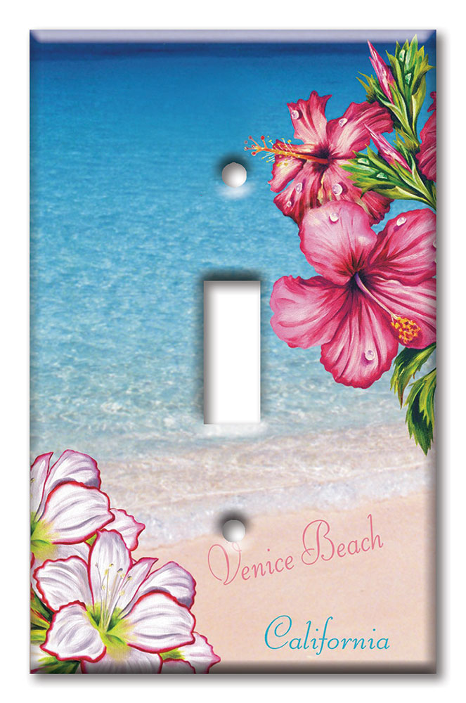 Art Plates - Decorative OVERSIZED Switch Plate - Outlet Cover - Venice Flowers