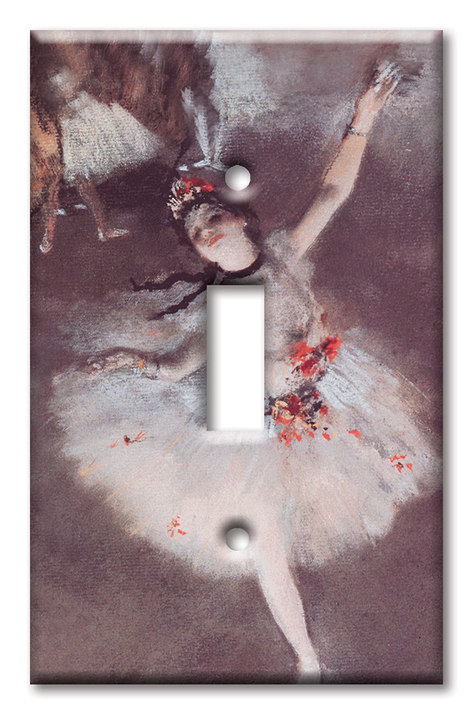Art Plates - Decorative OVERSIZED Wall Plate - Outlet Cover - Degas: Dancer
