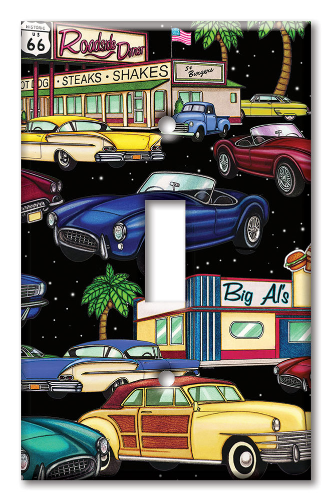 Art Plates - Decorative OVERSIZED Wall Plates & Outlet Covers - Cruisin' - Image by Dan Morris