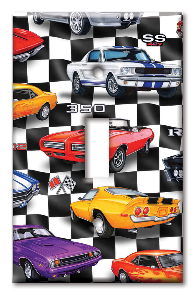 Art Plates - Decorative OVERSIZED Switch Plates & Outlet Covers - Muscle Cars - Image by Dan Morris