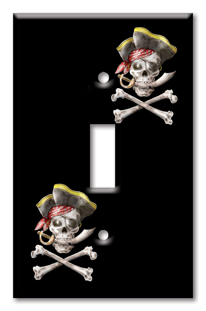 Art Plates - Decorative OVERSIZED Switch Plates & Outlet Covers - Pirate