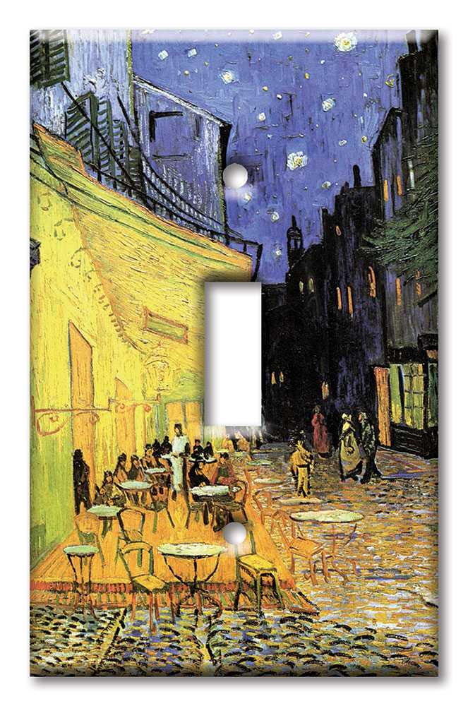 Art Plates - Decorative OVERSIZED Switch Plate - Outlet Cover - Van Gogh: Café Terrace