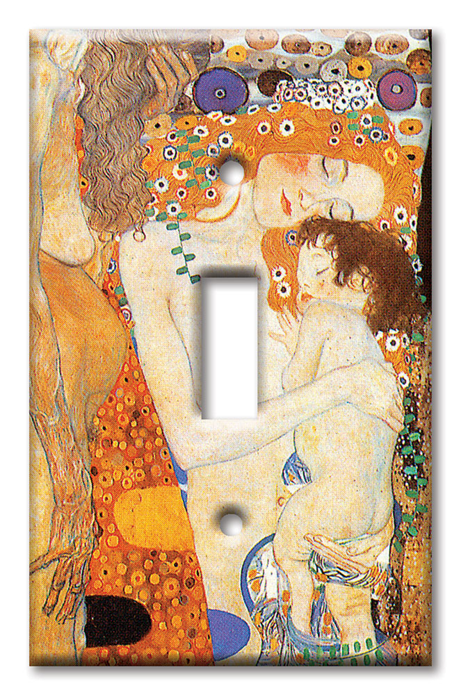 Art Plates - Decorative OVERSIZED Wall Plate - Outlet Cover - Klimt: Ages of Women