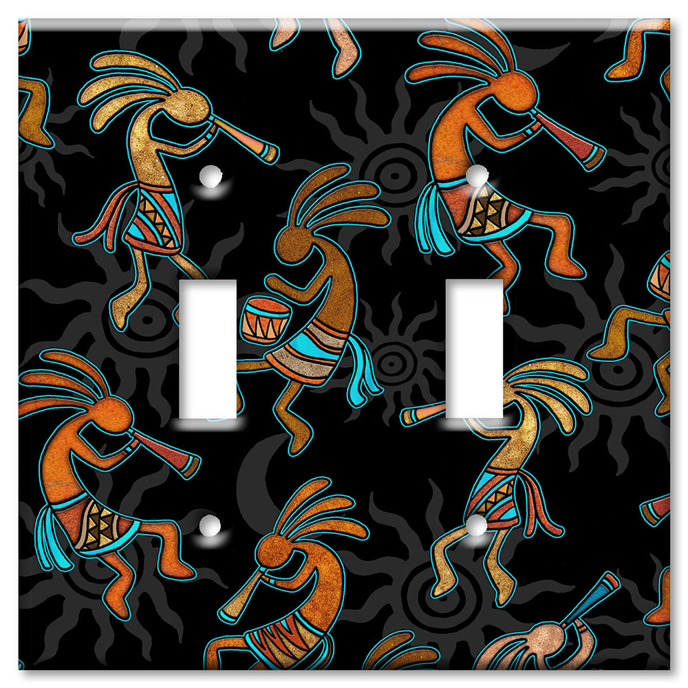 Art Plates - Decorative OVERSIZED Wall Plate - Outlet Cover - Kokopelli - Image by Dan Morris