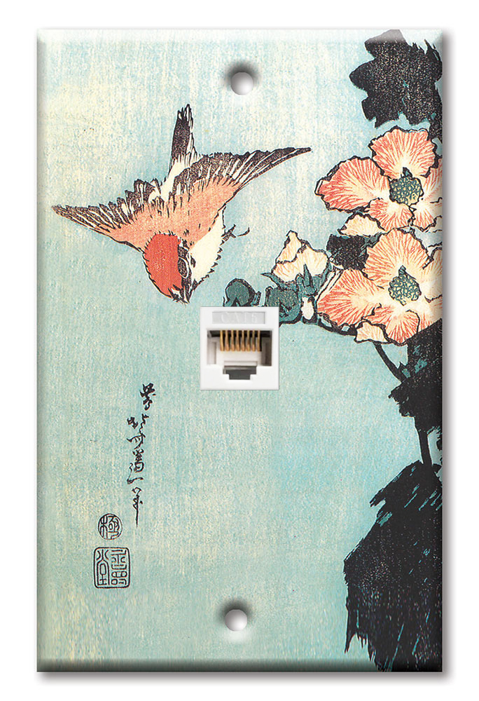 Hokusai: Hibiscus and Sparrow - #548