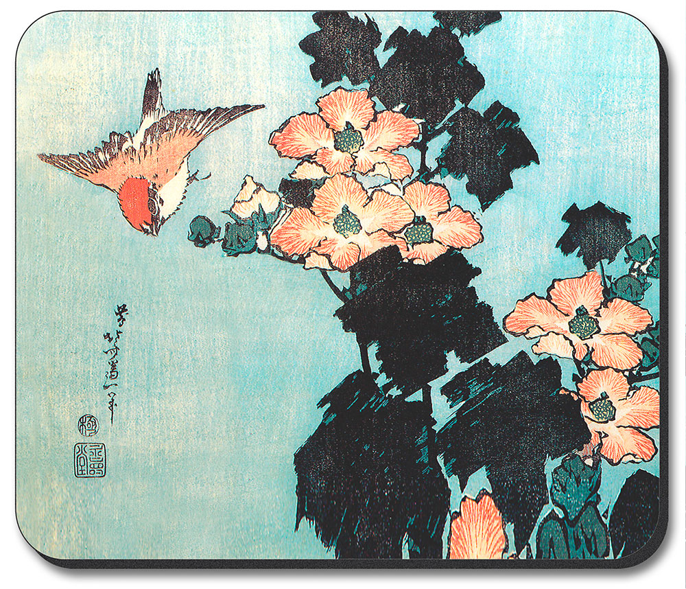 Hokusai: Hibiscus and Sparrow - #548