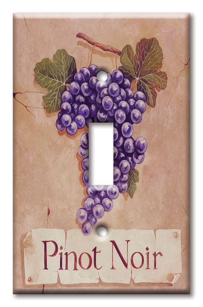 Art Plates - Decorative OVERSIZED Switch Plates & Outlet Covers - Pinot Noir