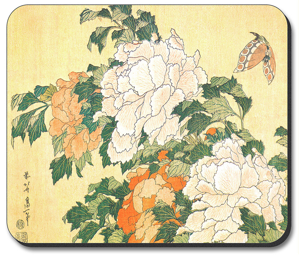 Hokusai: Peonies and Butterfly - #554