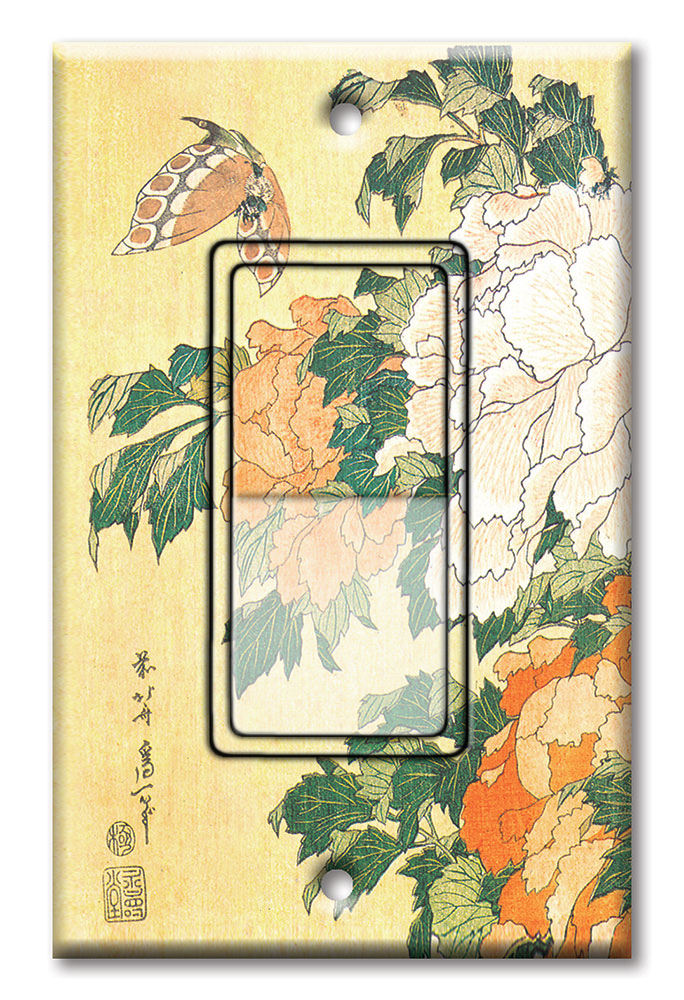 Hokusai: Peonies and Butterfly - #554