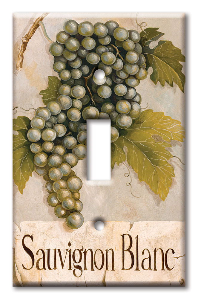 Art Plates - Decorative OVERSIZED Switch Plate - Outlet Cover - Sauvignon Blanc