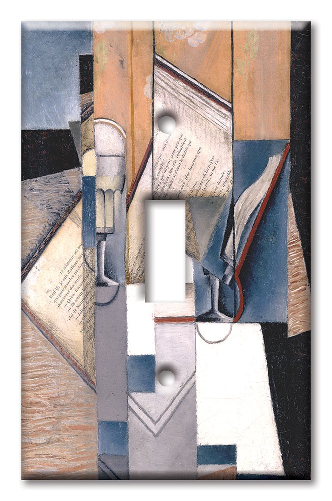Art Plates - Decorative OVERSIZED Wall Plate - Outlet Cover - Gris: The Book