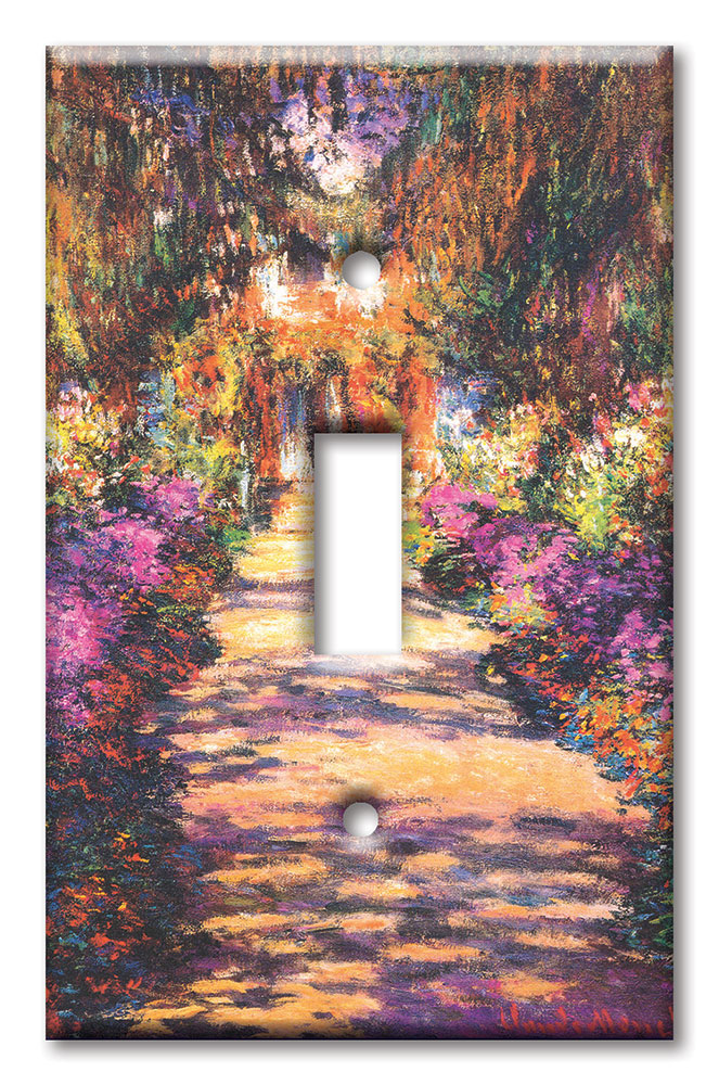 Art Plates - Decorative OVERSIZED Switch Plates & Outlet Covers - Monet: II Viale del Giandino